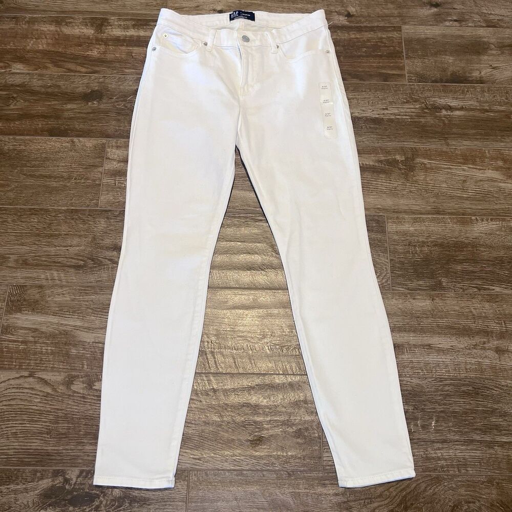 GAP Denim Jeans Womens Size 27 Regular White Leggings Stretch Jeggings